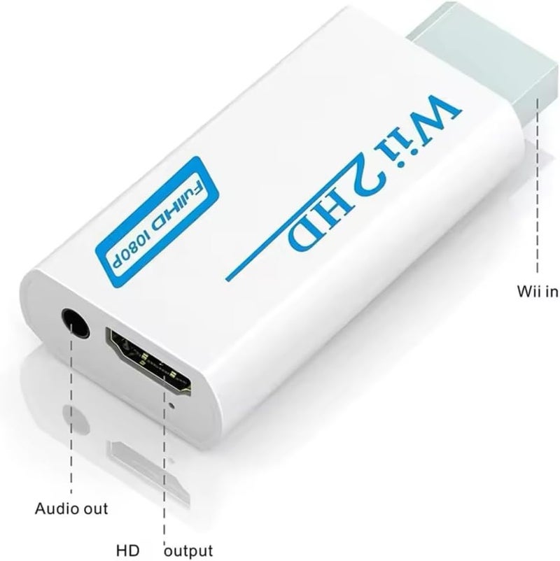 BDM Wii to HDMI Adapter, WII to Hdmi Converter, Connect Wii Console to HDMI Display Monitor with 3.5mm Audio Supports All Wii Display Modes - Image 4